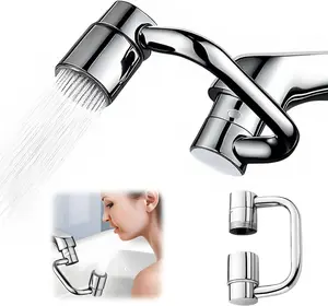 1080° Swivel Faucet Extender Aerator | 2 Modes Splash Proof Faucet Attachment | Tool-Free Install | Universal Fit for US Kitchen & Bathroom Faucets