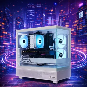 AVADirect Classic White Prebuilt Gaming PC -  Ryzen 8400F, RX 9060 XT, 16GB DDR5, 1TB M.2 Gen 4 SSD, Windows 11 Home, Thermaltake View 270 Plus TG ARGB