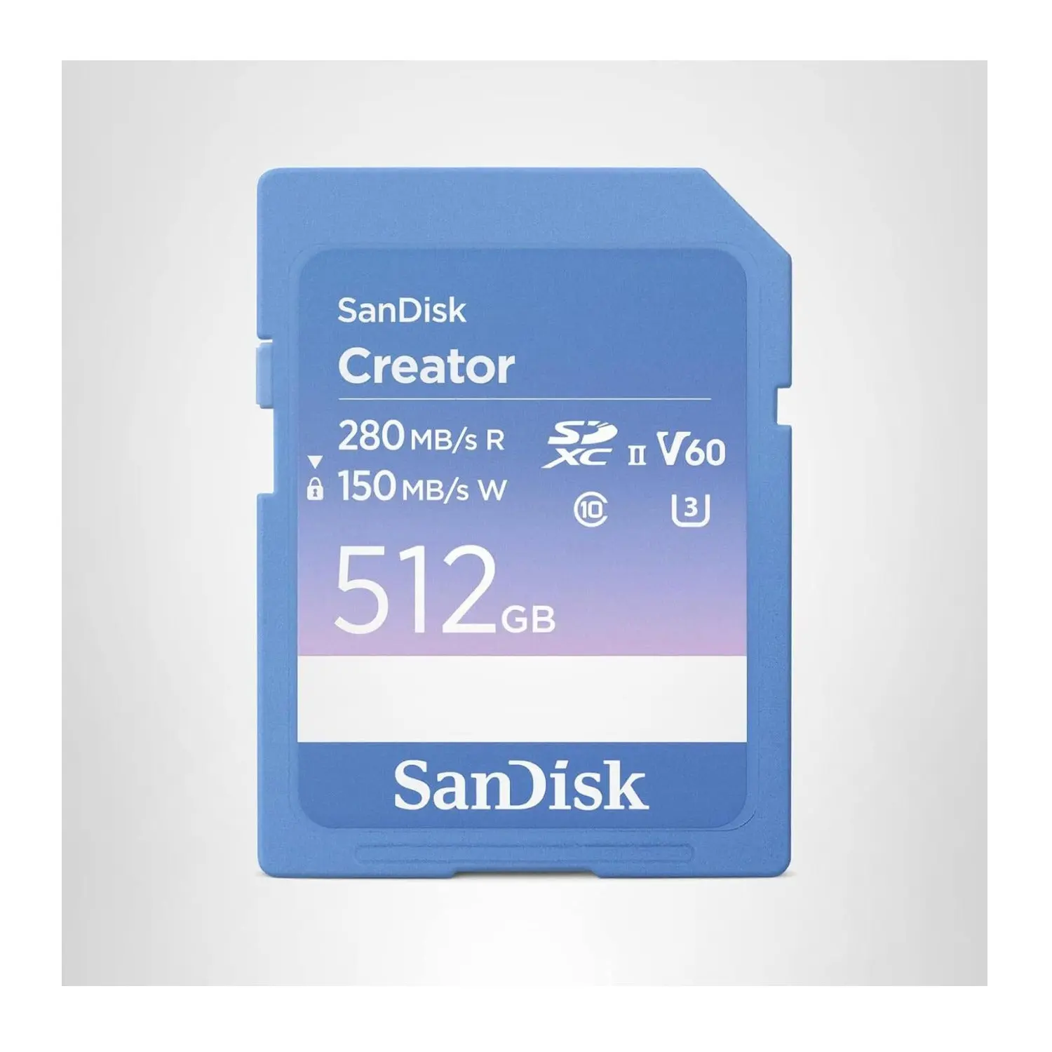SanDisk 512GB Creator Series UHS-II microSDXC Memory Card, 512gb storage capacity, high-speed performance, durable for everyday shooting, creators-focused, with Adobe Creative Cloud included, 280Mb/S