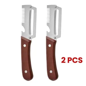 2 PCS Household stainless steel peeler/peeler, kitchen sugarcane and lettuce slicer, commercial thickened slicer.