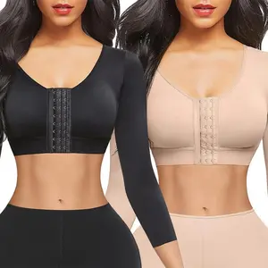 Lightly Lace Strap Closure Bras Nonpadding Bra(Seamless Beige,38C) Arm Shaper Posture Corrector Long Sleeve Bra with Buckle and Open Waist Top Shapewear Womenswear Compression Backless Bodysuit Cup Big Size 32 dd Tie Front Crop Set High Panties shaoe wear