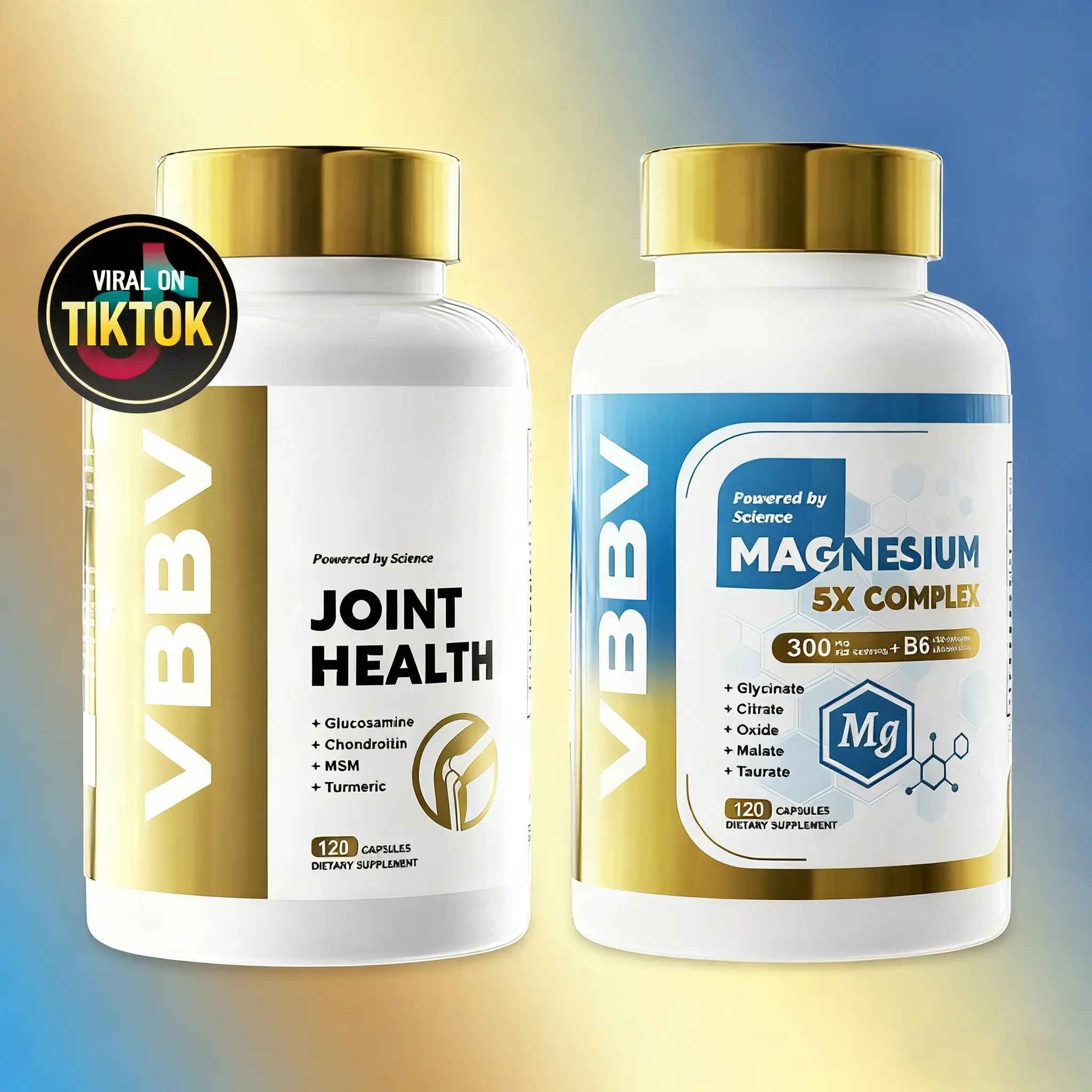 VBBV Joint Health Supplement with Glucosamine Chondroitin MSM & Turmeric 120 Capsules for Women & Men Optimum Joint Bone & Immune Health Support