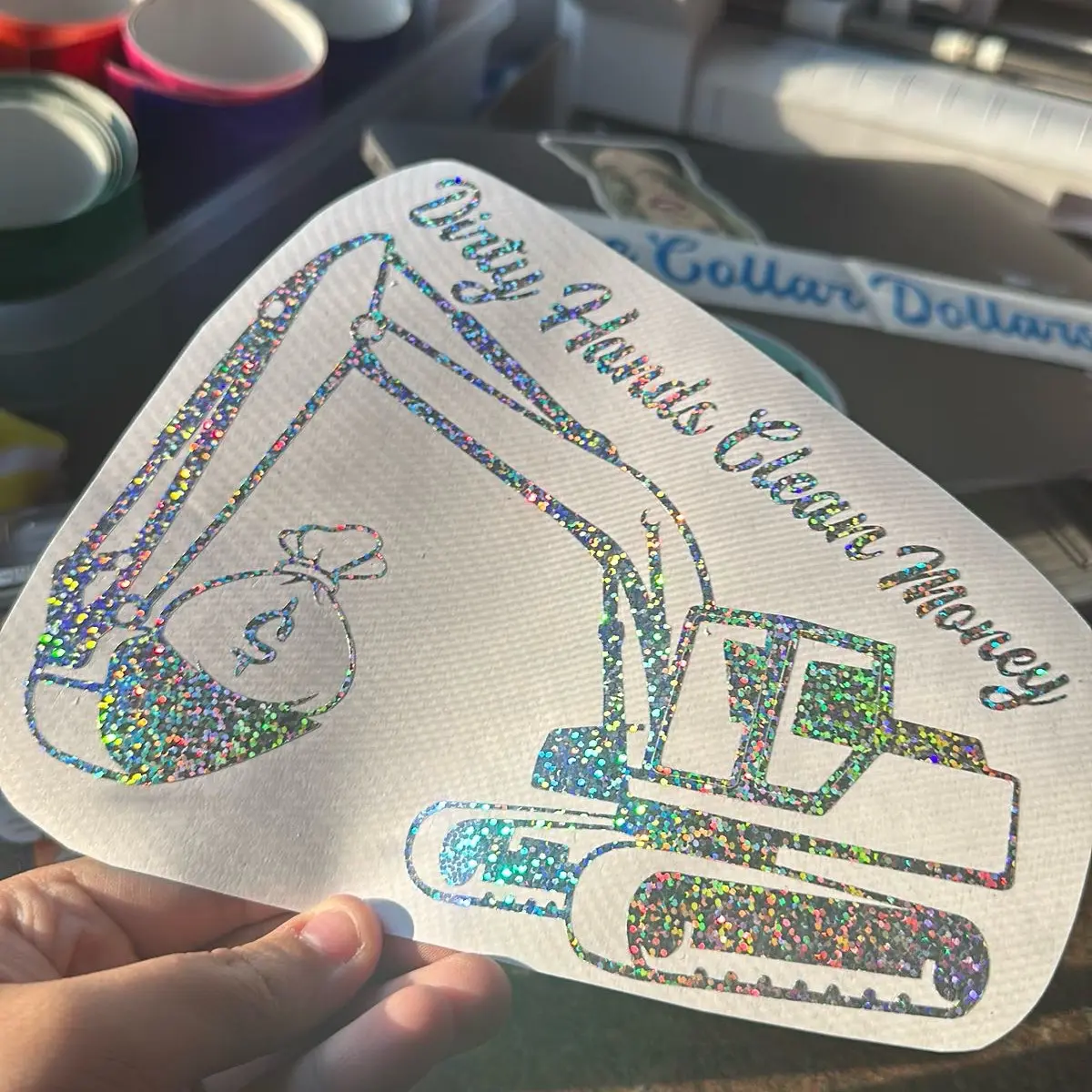 Excavator decal