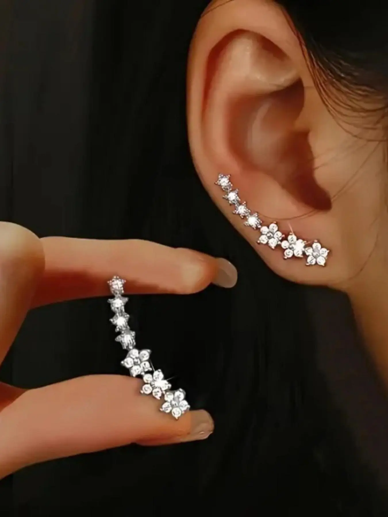 Elegant Rhinestone Decorated Earrings, High Quality Earrings, Fashionable Earrings for Women & Girls, Trendy All-match & Exquisite Jewelry for Birthday Gift, Fashionable Accessories, Casual Trendy Jewelry