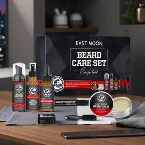 2Set Men's Beard Care Set, Beard Balm, Beard Oil, Gentle Cleansing Moisturizing Fresh Beards, Men's Beard Maintenance Filling, Men's Beard Care Kit
