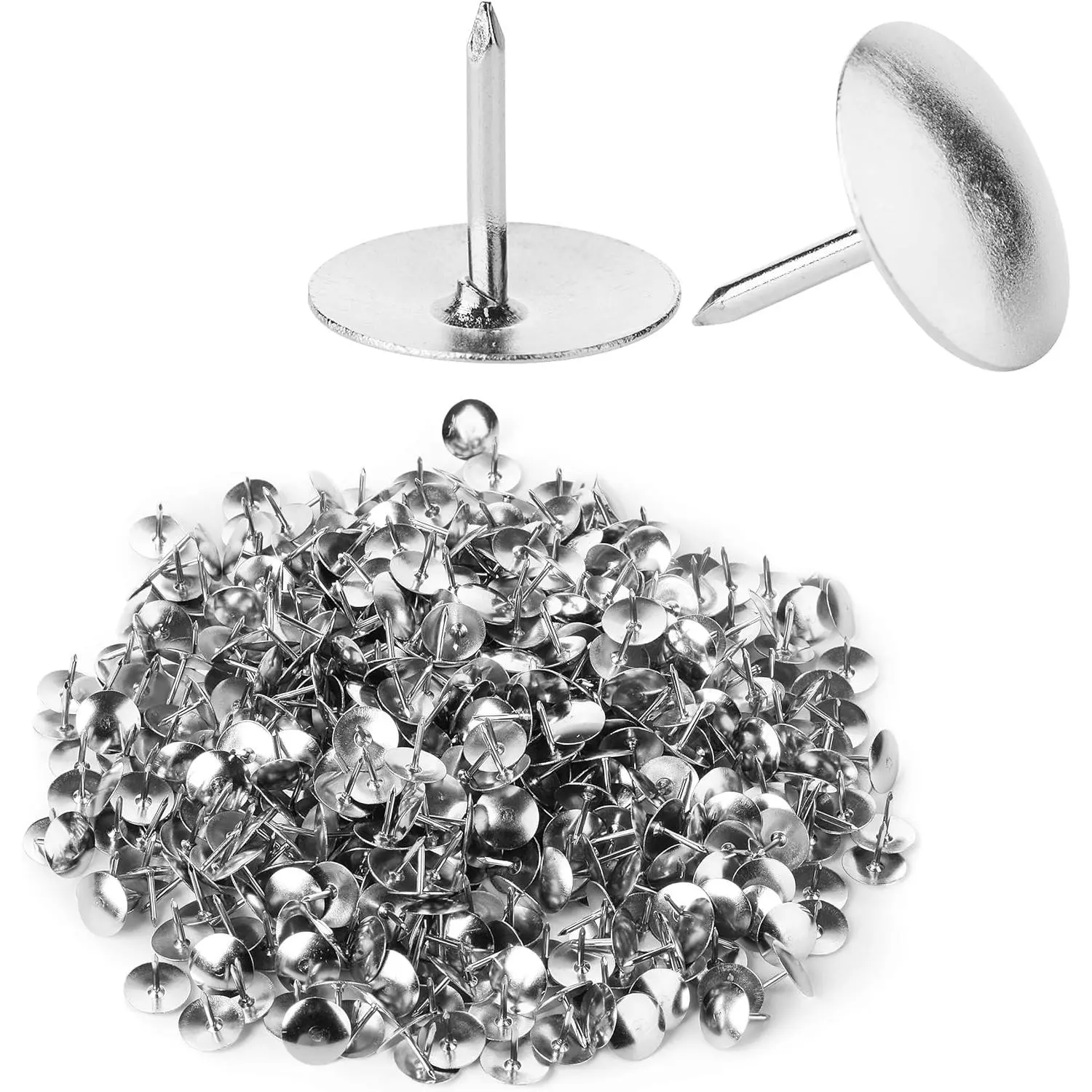 Thumb Tack, Flat Push Pins,  Thumb Tacks, 500 Pack