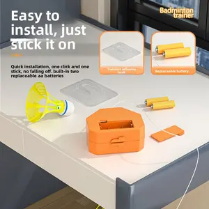 Electric Remote Control Badminton Racket Single Player Trainer, Automatic String Return, Indoor Self-Play for Kids and Adults