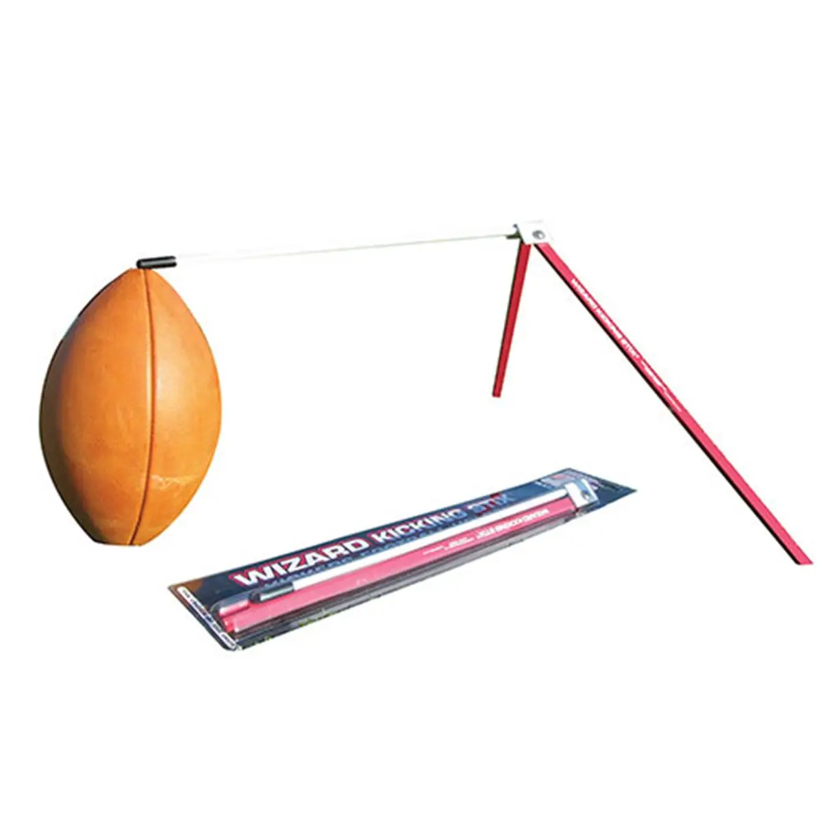 212 MAIN Wizard Kicking Stix Football Holder - Steel Frame, Weighted Hold, Fold-Up Legs, for Football Training, Sports & Outdoor Use