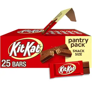 Milk Chocolate Wafer Candy Snack Size Crispy Chocolate Wafer Bars Individually Wrapped 25 Pieces 12.25oz