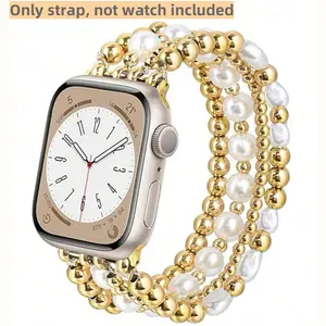 1PC Fashion Bead Chain Apple Watch Bands Wrist Strap, compatible with Apple Watch 38/40/41/42/44/45/46/49mm, suitable for Apple Watch Series Ultra/SE/10/9/8/7/6/5/4/3/2/1 (only strap and not including watch and case)