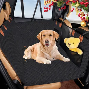 Nw 8Lbs Heavy-Duty Back Seat Extender for Dogs 600D Oxford Fabric Waterproof Scratch Resistant Car Seat Cover with Visible Mesh Window Storage Bags for SUVs Trucks