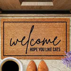 Welcome Hope You Like Cats Doormat, Cat Doormat, Funny Cat Doormat, Cat Door Mat, Hope You Like Cats Door Mat, Cat Welcome Mat, Cat Lover