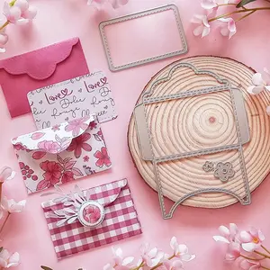 Metal Label Cutting Mold, Card Making Envelope Cutting Embossing Template, Perfect for DIY Album and Party Decorations