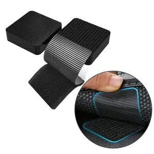 Hook and Loop Strips with Adhesive,2"×2" Car Mats Self-Adhesive Tape Strip,Multi-Purpose Non-Slip Double Sided Snap Fastening Tape,Fixing Tape for Sofa Carpet.