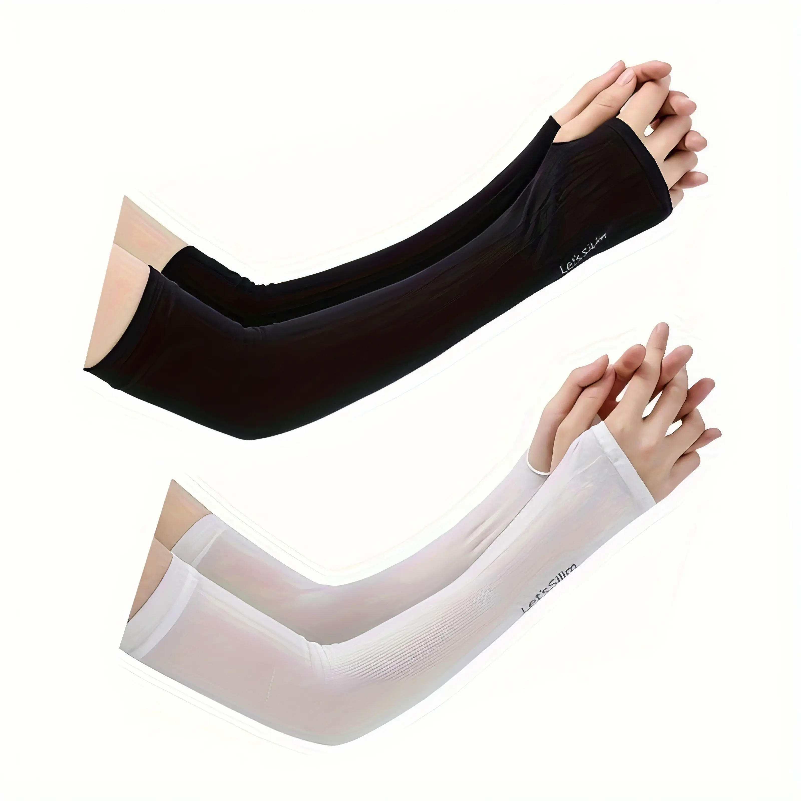 Cooling Arm Sleeves for Women and Men, 3 Pairs Pack, UV Protection UPF 50+, Ice Silk Fabric, Breathable and Lightweight, Elastic Sun Sleeves for Driving, Cycling, Golf, Running, Outdoor Activities