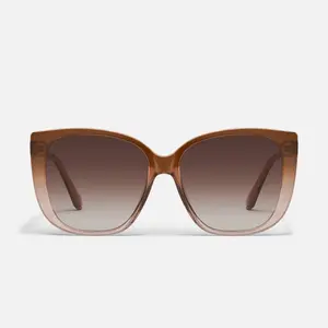 QUAY - EVER AFTER Square Frame Sunglasses Modern with Standard Arms and Built in Universal Nose Pads for Fairytale Style