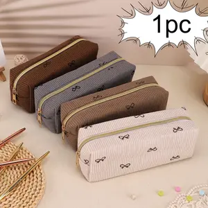 Cute Bow Fabric Pencil Case & Multi-Functional Makeup Bag – Perfect Gift for Back to School, Graduation, Mother's Day, Birthday, or Wedding