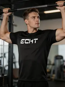 Men's Performance Muscle T-Shirt, Tech Fitness Style, Dry Fit Tees, Fitted Design Activewear, Ergonomic Design & Sweat-Resistant, Ideal for Bodybuilders, Crossfit, Outdoor Activities