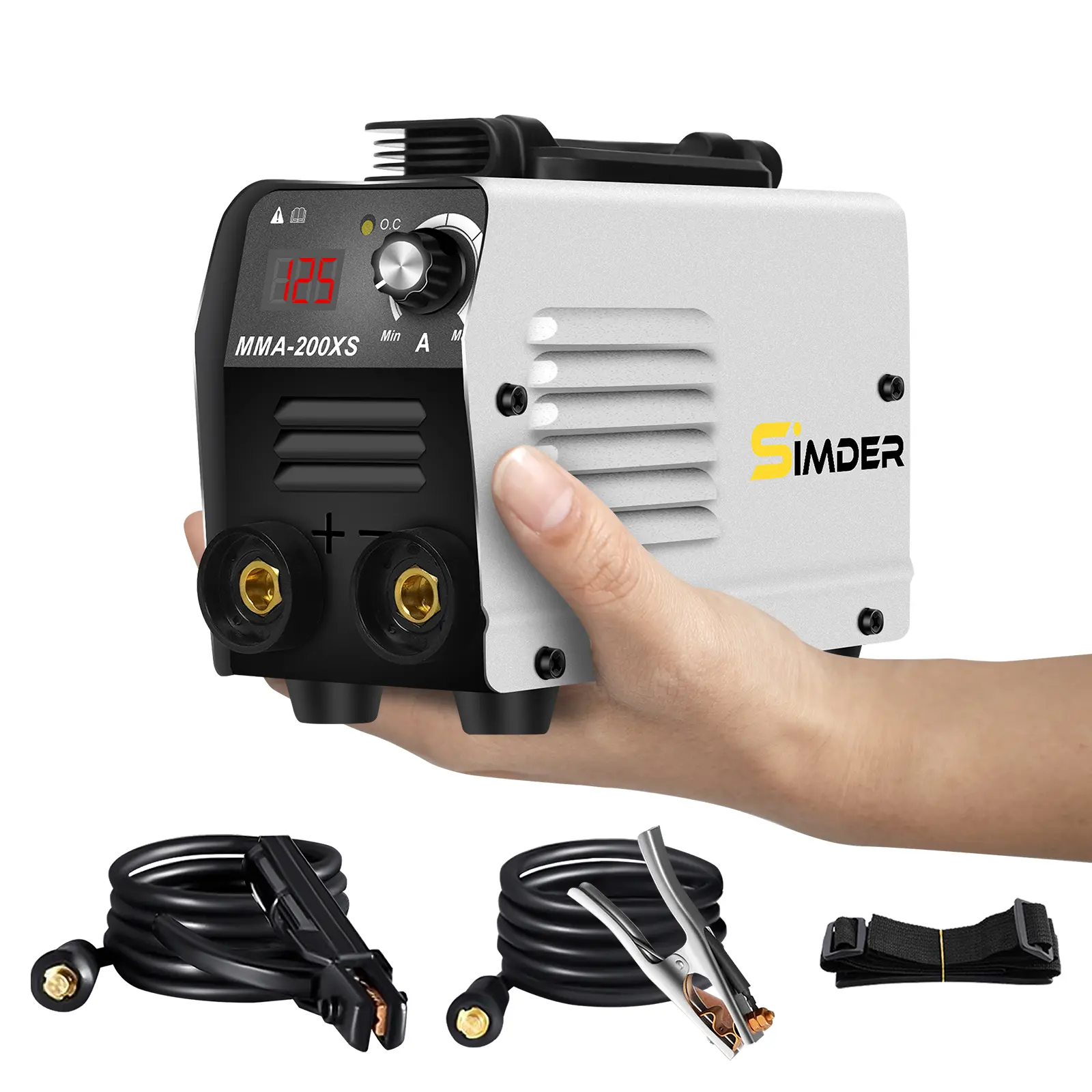 SIMDER Portable Mini Stick Welder, 110V IGBT Inverter Arc Welding Machine (3.55Lbs Compact, Thicker Metal) with Ground Clamp, Electrode Holder, Smart Built-In Safety Features, for Welding Students, Home DIY Use