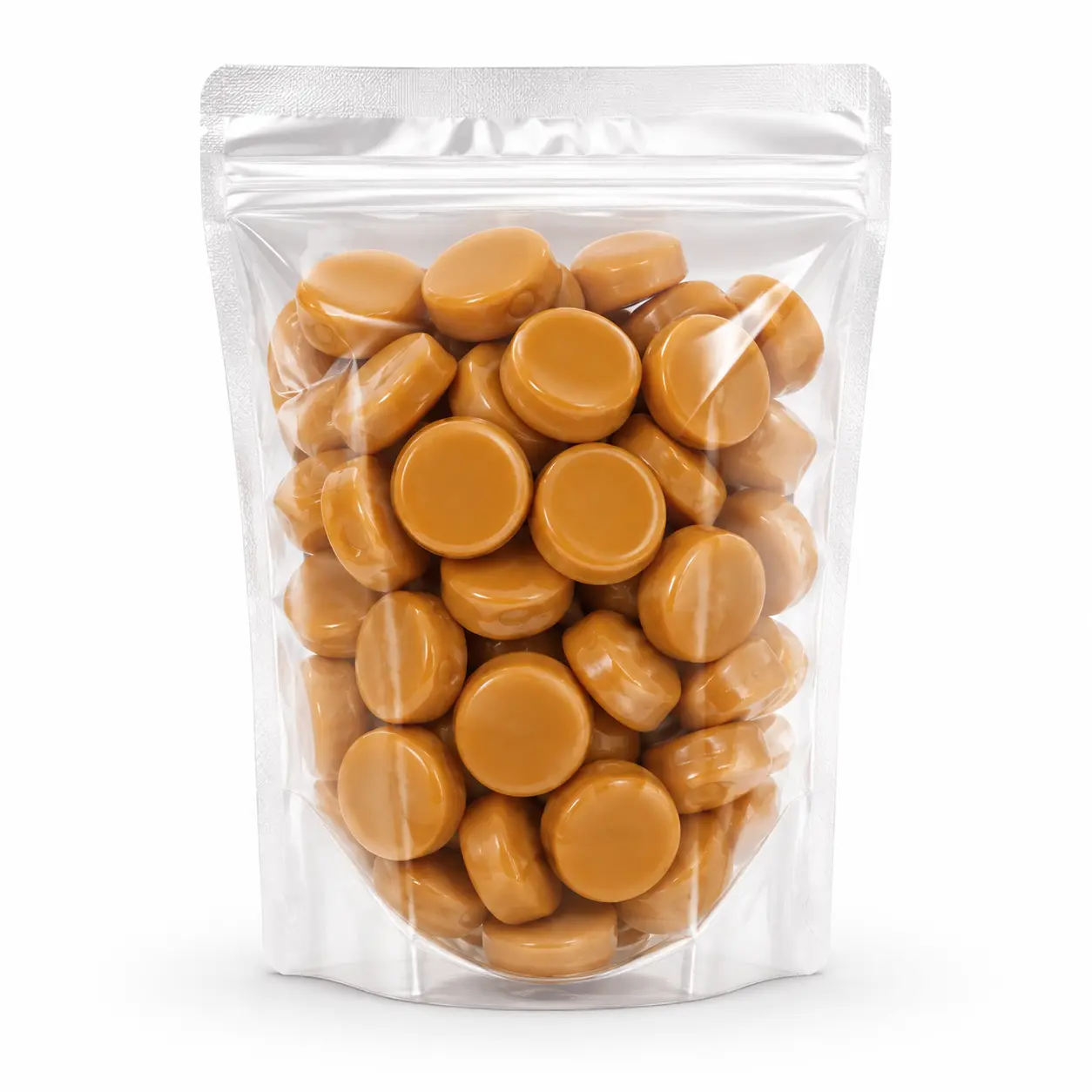 Sugar-Free Butter Toffee Cream Bonbon Hard Candy - European-Made, Gluten-Free, Stevia-Sweetened, Diabetic-Friendly (40 Pcs, 7 Oz)
