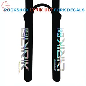 1SET "ROCK SHOX Lyrik ULT Themed" Car Sticker for Mountain Bike Suspension Fork, Motorcycle Decoration, Create Professional Off-Road Trendy-Styled Gear, A Must for Off-Road Enthusiasts, Help Your Gear Show Unique Sporty Taste, Sticker Decals