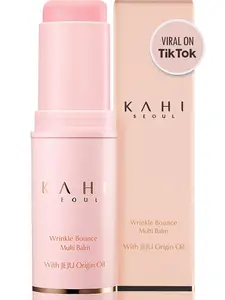 KAHI Wrinkle Bounce Multi Balm Facial Moisturizer | All-in-One Hydrating Lip Balm Eye Cream Neck Cream Make Up Base & Face Mist Moisture Balm Stick | Daily Face Moisturizer Stick (0.32 fl oz)