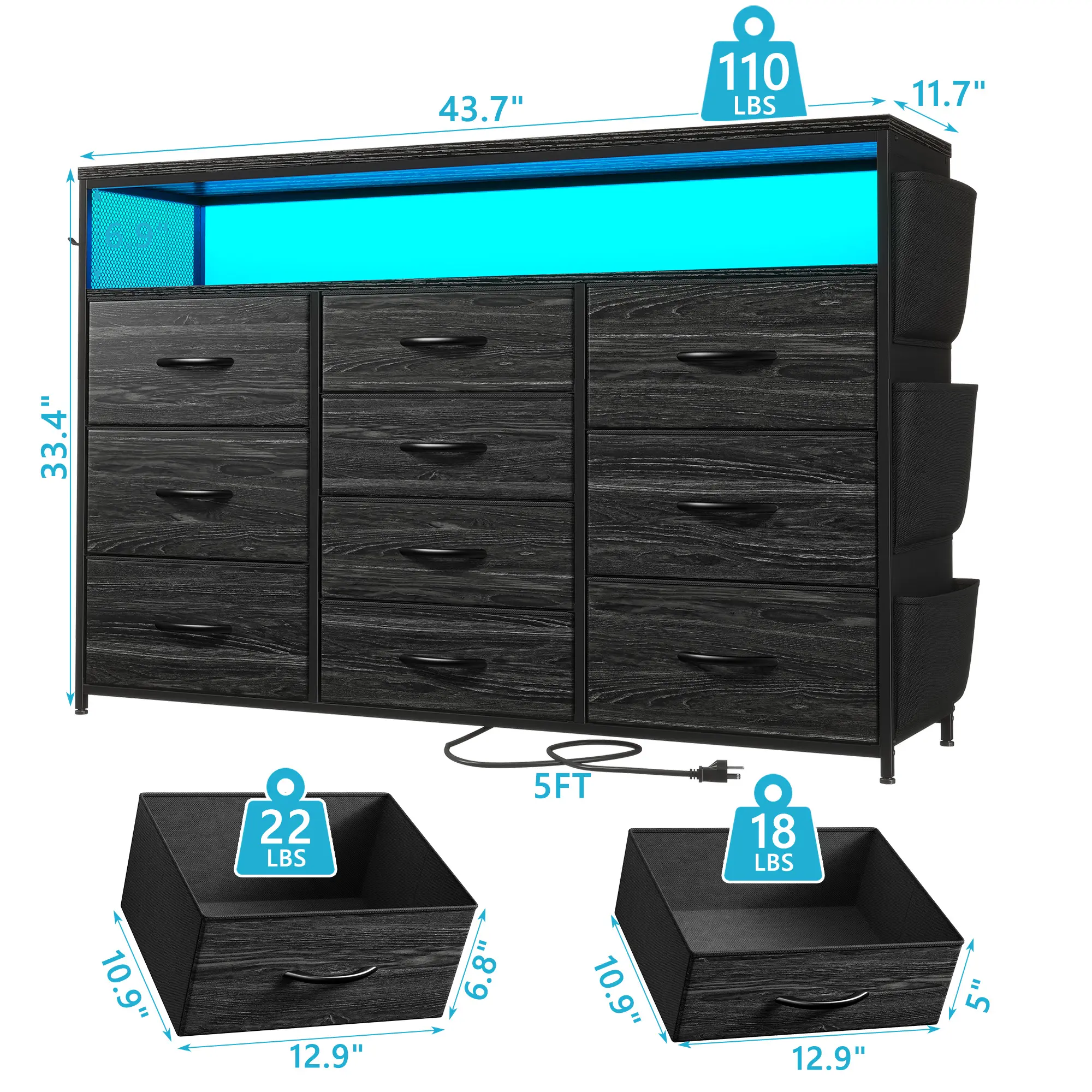 Black-10 Drawer
