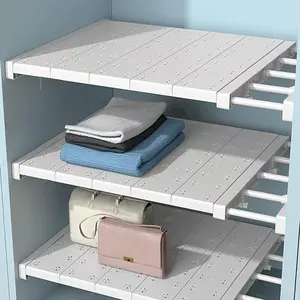 PrimPick Drawer divider shelves with layers, non-removable and extendable, suitable for dormitories, bathrooms, kitchens and storage cabinets. Layered shelves for storage Adjustable shelf rack