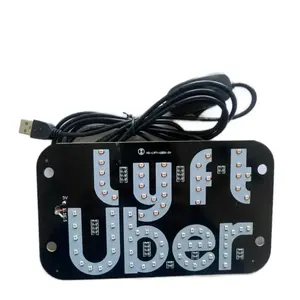 Uber LED Taxi Light Sign – Dual  lyft  Color Blue & Pink, USB Powered with On/Off Switch, Suction Cup Mount for Windshield