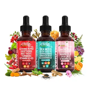 Clean Nutra Essence Wellness Trio | Cayenne Pepper, Sea Moss & Cranberry for Heart, Mineral & Gut Support Liquid Drops [Vascu Glow + MultiMin 102 + VBiotic]