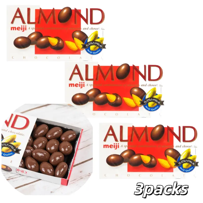3 Packs MEIJI Almond Chocolate 79g/Pack – Crunchy Almonds & Rich Milk Chocolate 3 Packs MEIJI Almond Chocolate 79g/Pack – Crunchy Almonds & Rich Milk Chocolate