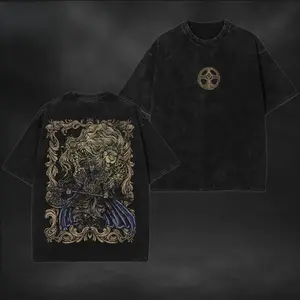 Retro Vintage Elden Ring Grim Collection Unisex Oversize Washed Lightweight Cotton T-Shirt Wash Gift For Game Fan, Game Lover,