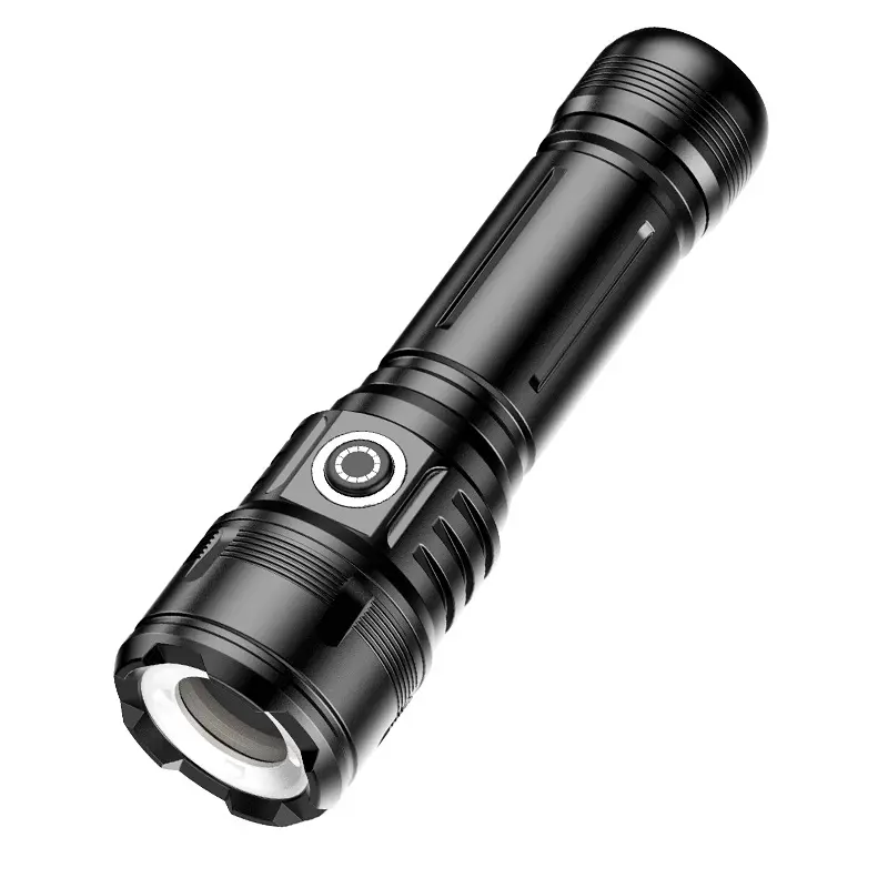 Aerospace-Grade Aluminum Tactical Flashlight – 21700 Battery, Type-C Fast Charge, Multi-Mode (High/Med/Low/Strobe) – Compact EDC Light for Outdoor & Emergency