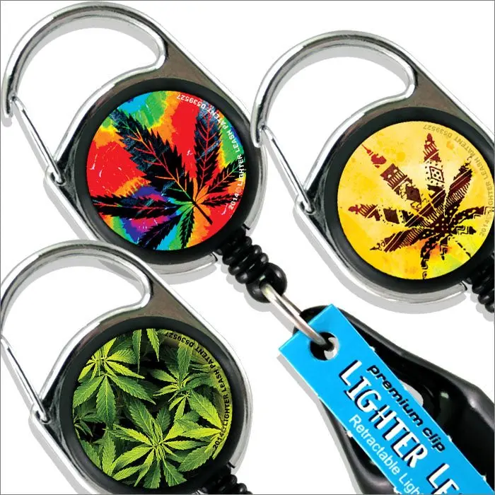 Premium Clip Lighter Leash® Keychain Accessory - Pot Series, Colorful Key-Shaped, Compact, Key Cover, Kitschy, String-Tether Keychains, Colorful Key-Shaped Keychains