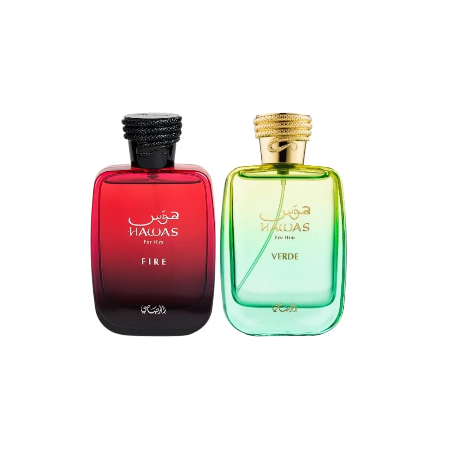 Rasasi | Hawas Fire + Hawas Verde | Eau De Parfum | 100 ML | Men's Fragrance | Citrus - Spicy & Refreshing Notes