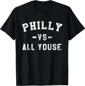 100% cotton Unisex Philly vs All Youse Funny Philadelphia slang T-Shirt