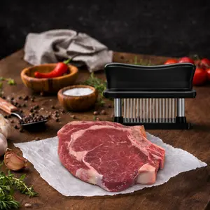 48-Blade Stainless Steel Meat Tenderizer – Manual Needle Steak Tenderizing Tool for Juicy, Even Cooking