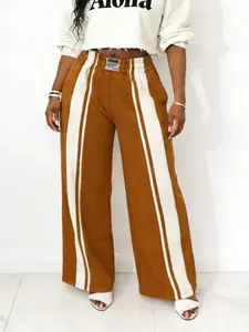 Stripe Wide Leg SweatPants Women