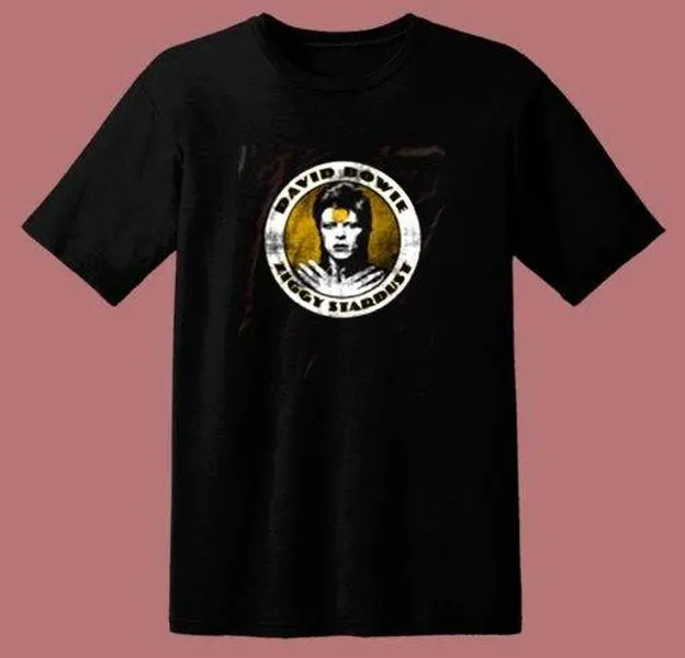 David Bowie Ziggy Stardust 80s T-Shirt Vintage Rock Graphic Tee Retro Music Legend Shirt