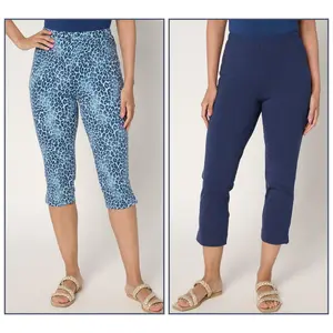 Women with Control Regular Set of 2 Pedal Pusher and Crop Pants