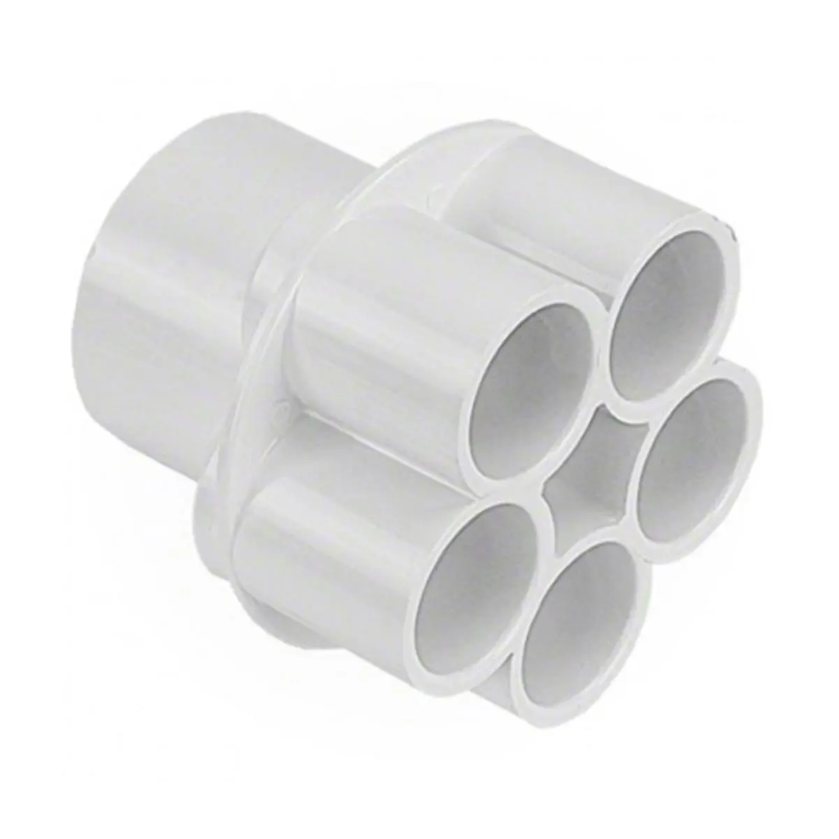 212 MAIN Gecko Alliance 672-4390 Spa Manifold, White 5-Port Unit with 2-in. Slip x 1-in. Slip Connections
