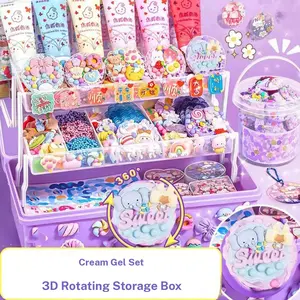 Girls Boys DIY Craft Kit with 3-Layer Purple Storage Box, Cream Glue, GuKa Stickers, Diary, Phone Case & Hair Decor Accessories, Waterproof Stickers for Laptop Water Bottle, Creative Art Gift Set, Ideal Gift for Kids Teens Ages 5-14