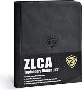 ZLCA Top loader Card Binder, 9-Pocket Trading Card Album Holder fits for 3 x 4'' Top Loader, Double-sided Card Display Storage Carrying Case, Plastic Pages for Holding PTCG MTG Sports Cards