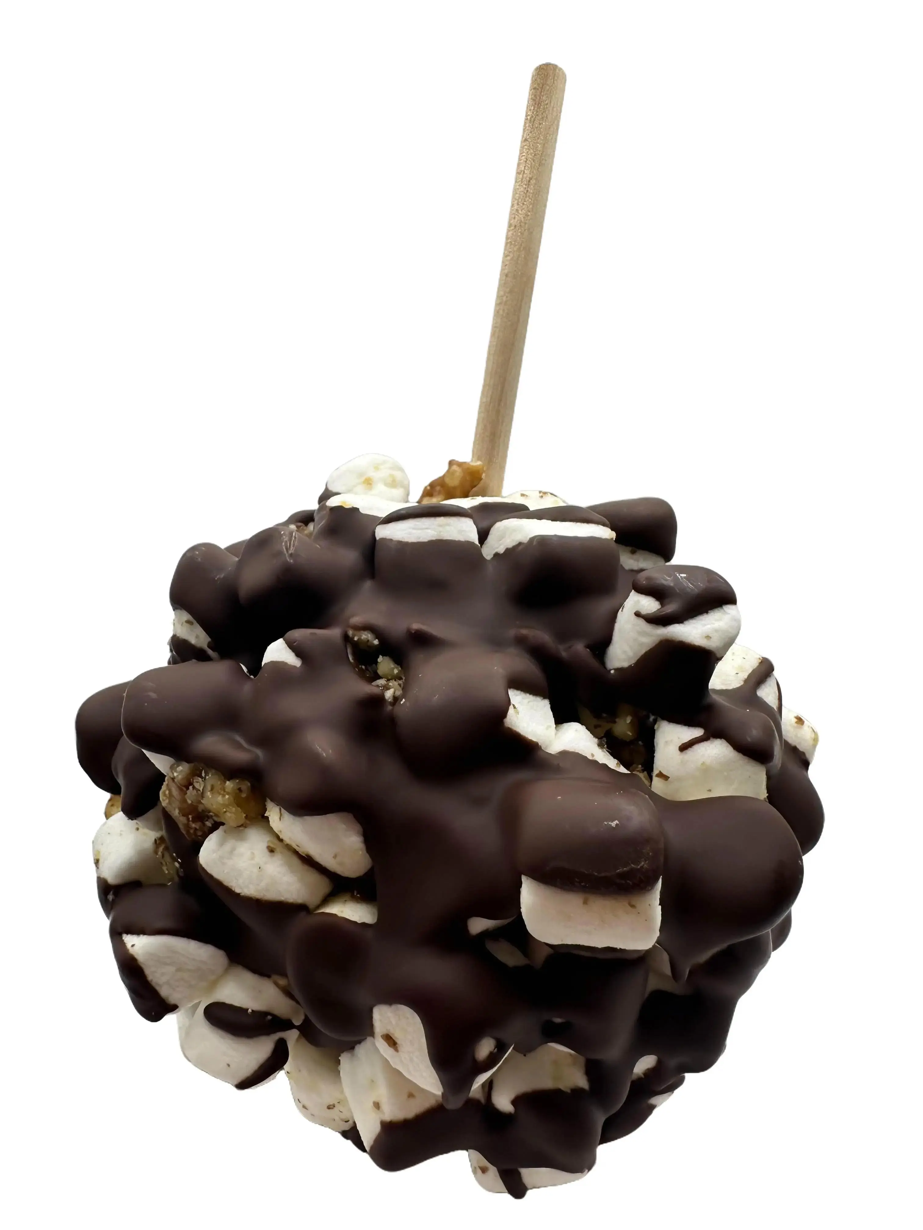 Rocky Road Caramel Apple, Chocolate-Coated Milk Chocolate Infused Snack