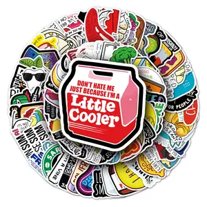 Waterproof Cartoon Pattern Sticker, 100pcs Cute Stickers For Wall Water Bottle Skateboard Helmet Car Bike Luggage Laptop, Sticker For Cars, Car Decorative Sticker, Waterproof Decals