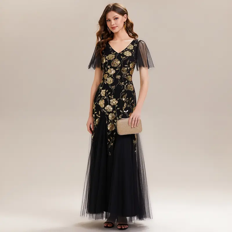 sachin and babi light blue dress Gold Embroidery Gown