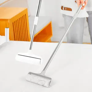 Pet Floor Roller, Adjustable Extendable Handles, Long Handle Sticky Mop, Reusable Pet Hair Remover Brush,Tearable Hair Removal Brush, for Cleaning Carpets, Mat, Clothing, Sofa and Pet Hair, Pet Products