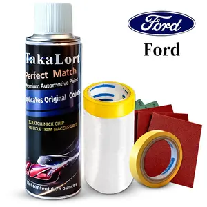 Ford Car Touch-Up Paint Spray – Instant Scratch Repair Includes Sandpaper, Masking Tape, and Plastic Sheeting