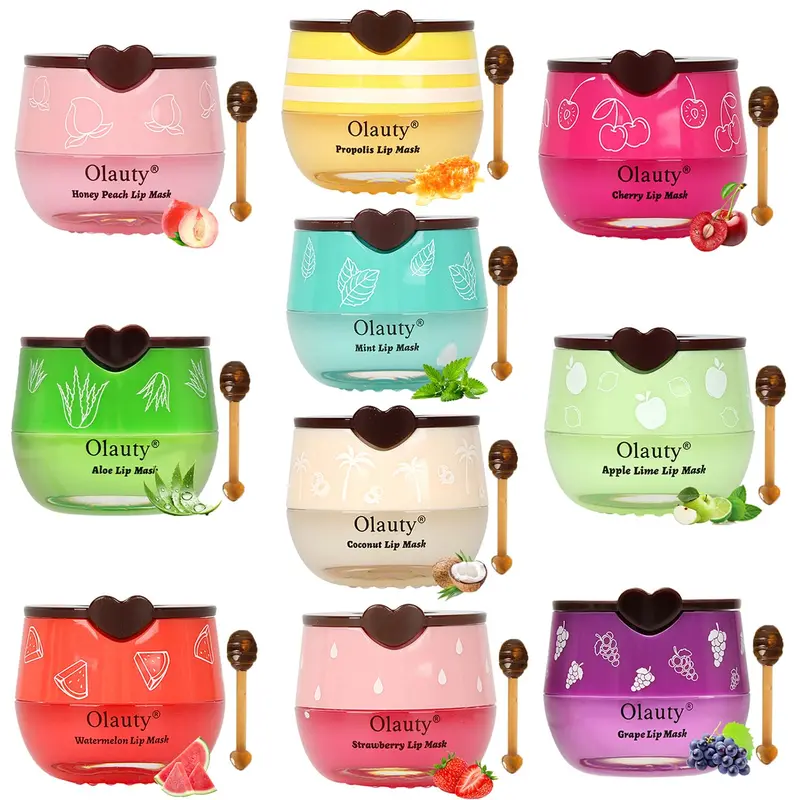4-10 PCS Bee Honey Pot Lip Balm, Hydrating Lip Moisturizer Bulk, 24-Month Shelf Life Stocking Stuffers for Girls