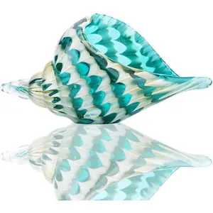 Hand Blown Seashell, Beautiful  Decor,  Glass Art, Glass Conch